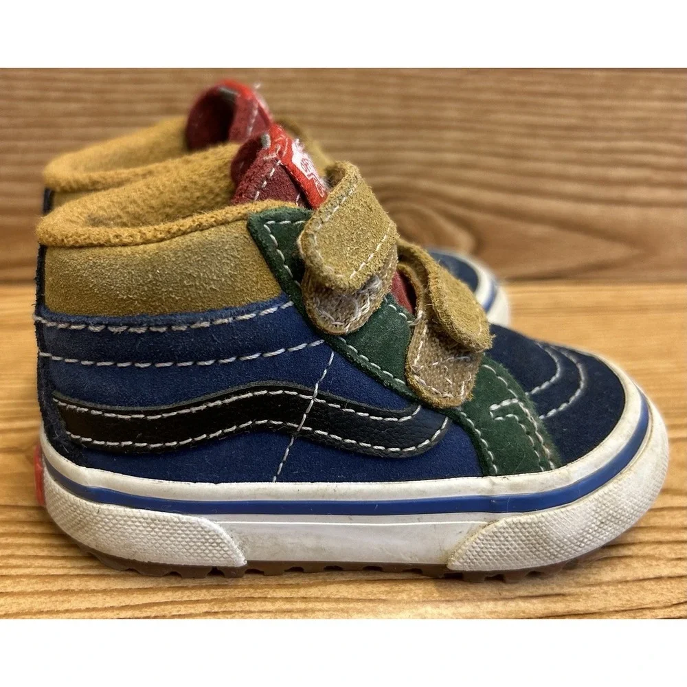 VANS Sk8 Mid Reissue V‎ MTE-1 Baby Boots Sneakers Brown Multi Color Size 4